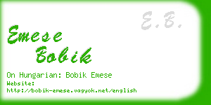 emese bobik business card